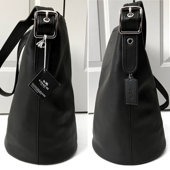 Coach Peanuts Snoopy Bleecker Duffle - Black Leather Crossbody Shoulder Limited - Picture 16 of 16